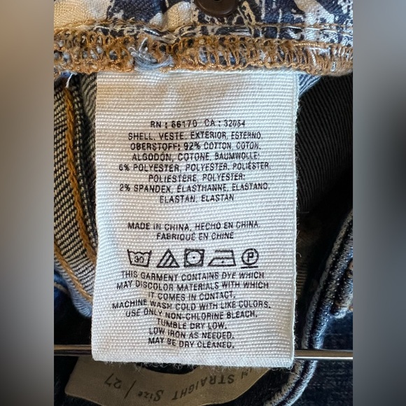 PILCRO x Anthropologie Slim Straight Blue Jeans Sz 27 Distressed Stretch Denim - Picture 8 of 9